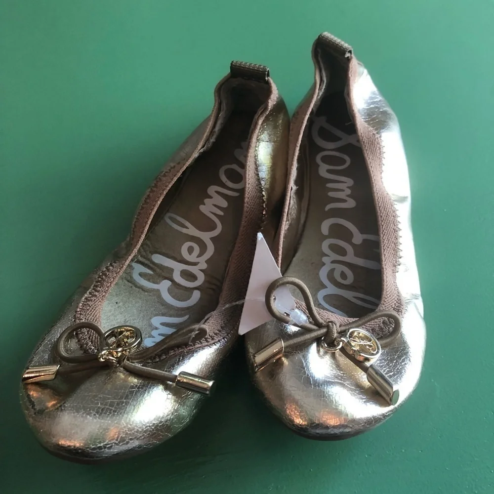 Sam Edelman metallic crackle ballet flat